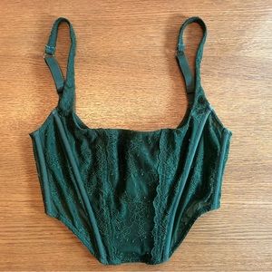 Urban Outfitters Green Corset Top